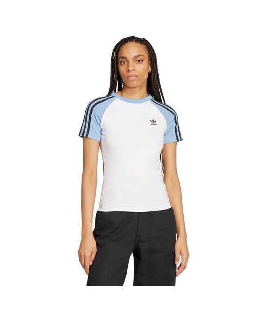 Adicolor 3-Stripes Mujer Camisetas Adidas de color White