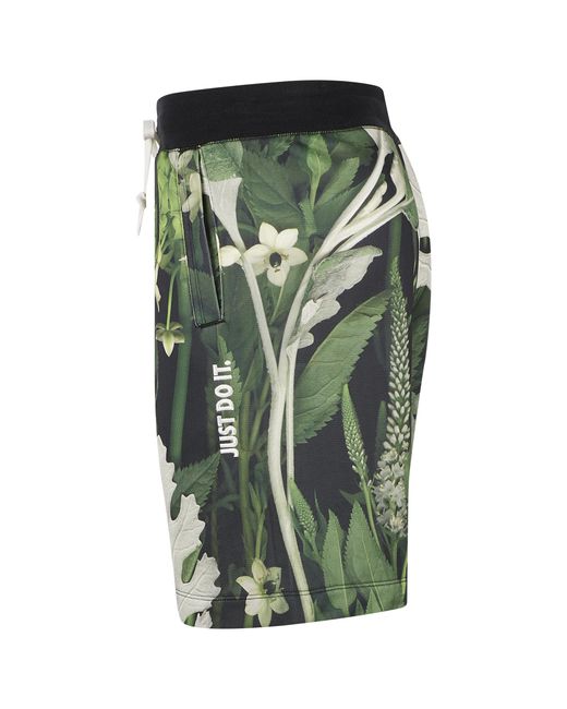 nike men's floral alumni shorts