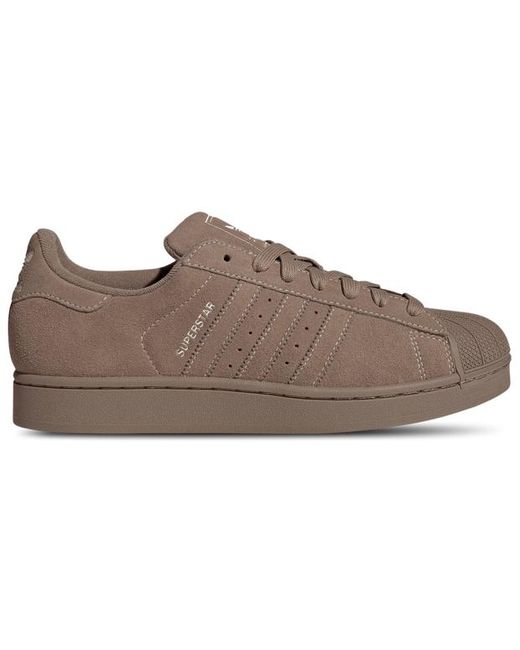 Adidas Brown Superstar Sneakers for men