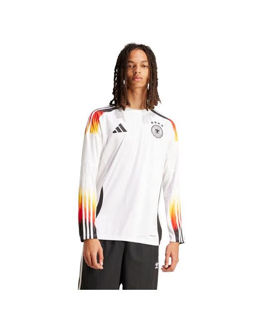 Germany 24 Long Sleeve Home Jerseys/Réplicas Adidas pour homme en coloris White