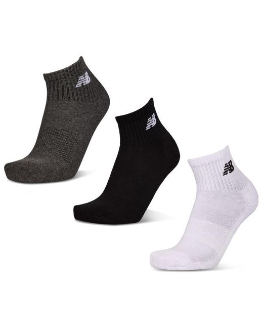 New Balance Black Quarter 3 Pack Socks