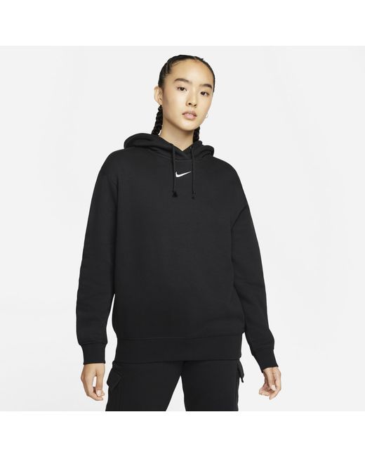 Nike Clctn Fleece Hoodie in Black/White 