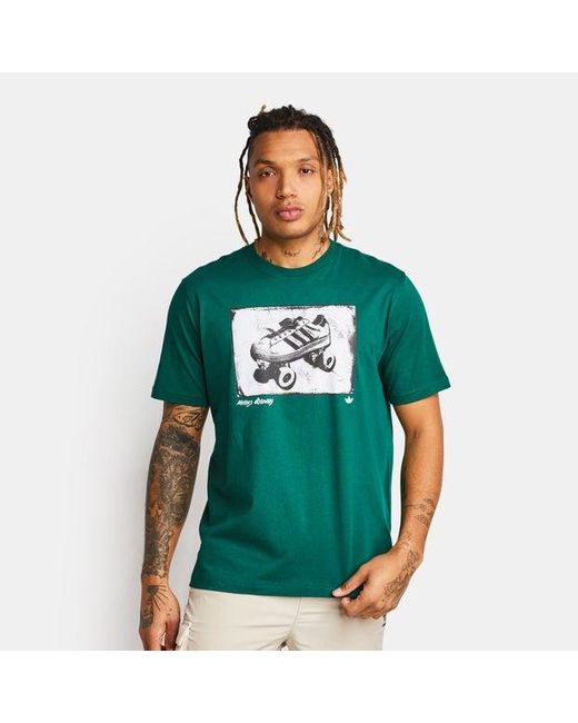 Adidas Green Graphic T-shirts for men