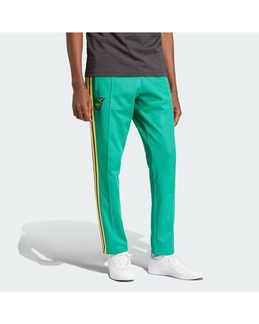 Jamaica Beckenbauer Tracksuit Pantalones Adidas de hombre de color Green