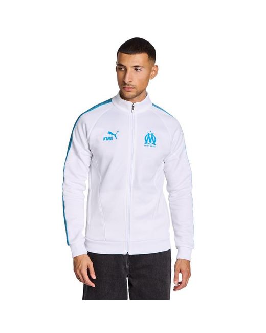 PUMA Blue Olympic Marseille Track Tops for men
