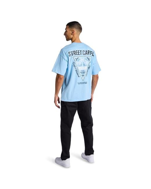 Street Cartel Blue Resort T-Shirts for men