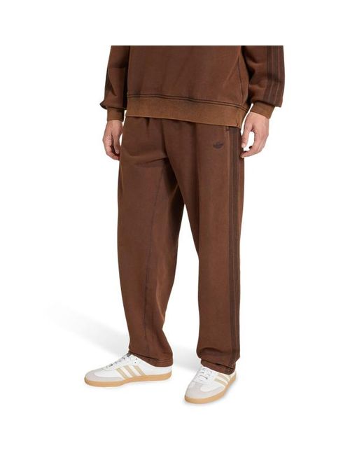 Adidas Brown Premium Essentials Retro Washed Joggers Pants for men