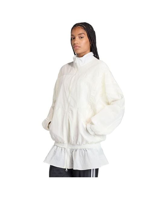 Adidas Originals White Sweatshirt Adidas Santiago Woven Track Top