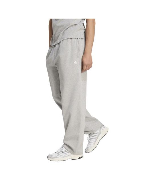Adidas Gray Trefoil Pants for men
