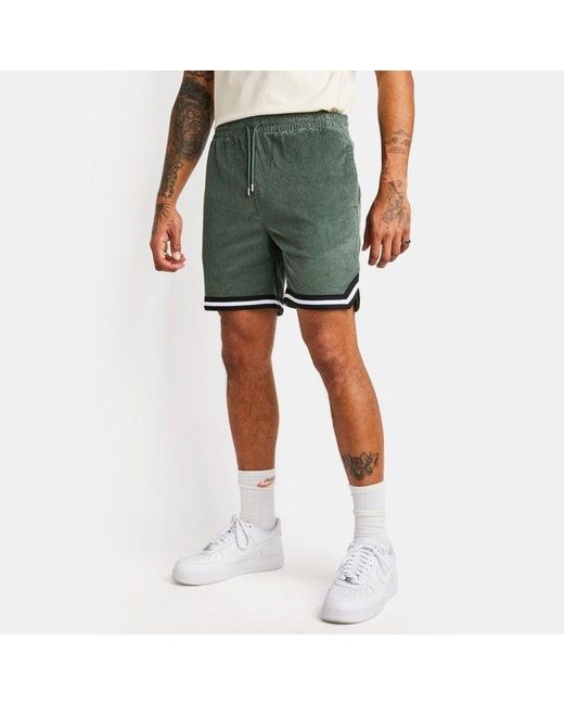 LCKR Green Excell Corduroy Shorts for men
