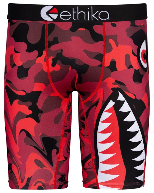 Ethika Synthetic Graphic Brief in Red/White (Red) for Men Lyst