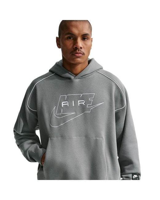 Nike Gray Fleece Hoodies for men