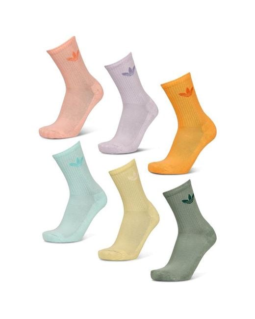 Adidas Blue Crew 6 Pack Socks