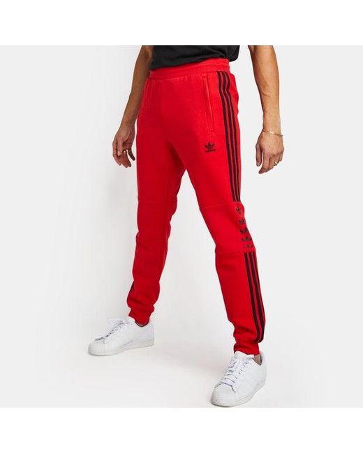 Trefoil-stripes di Adidas in Red da Uomo