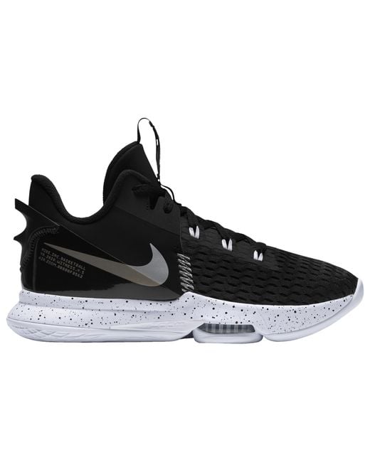 Nike Lace Lebron James Lebron Witness V - Basketball Shoes in Black ...