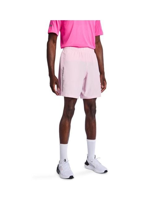 Under Armour Pink Tech Shorts for men