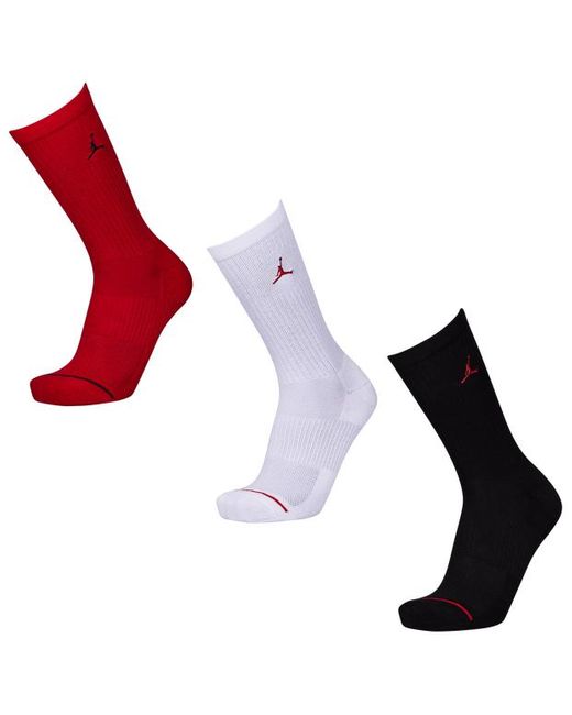 Nike Red Everyday Cushioned Crew 3 Pack Socks