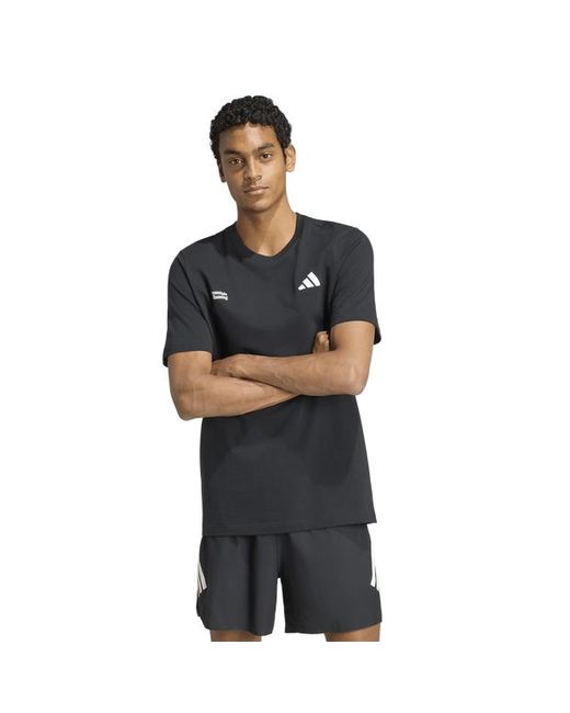 Adidas Black Run Essentials Graphic T-Shirt T-Shirts for men