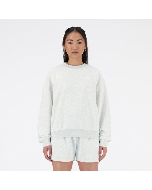 New Balance White Essentials Sweatshirts