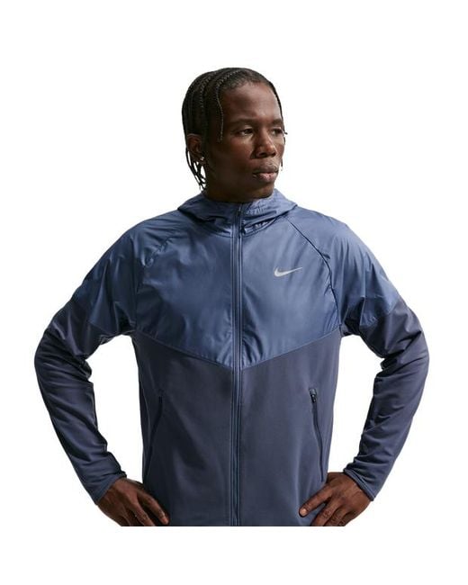 Nike Blue Miler Track Tops for men