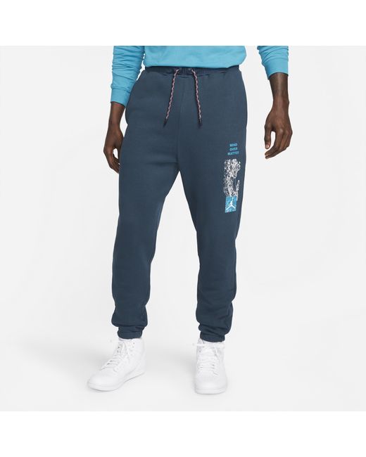 Nike Fleece Essential Mountainside Graphic Pants in Navy/Blue (Blue