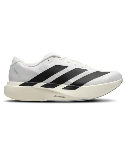 Adidas Originals White Performance Sports Shoes 'Adizero Evo Sl M' for men