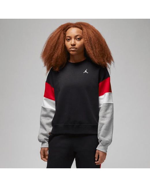 Nike Jordan Brooklyn Fleece Crew-neck Sweatshirt in Black | Lyst UK