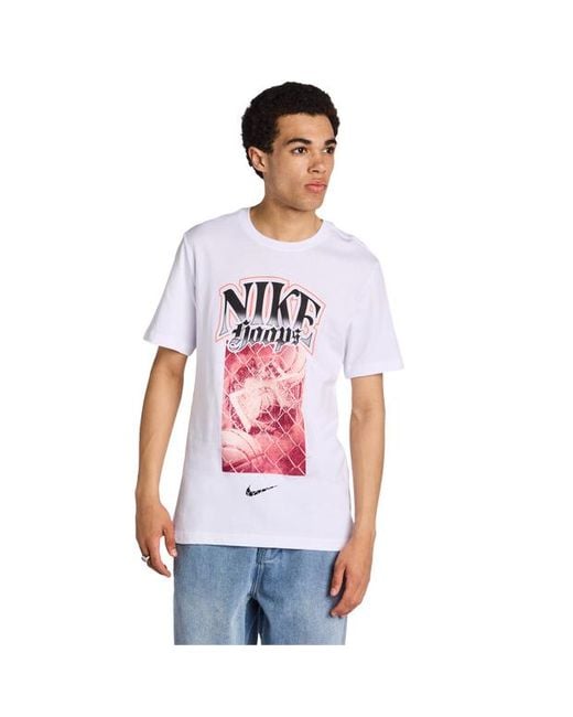 Nike White Gfx T-Shirts for men