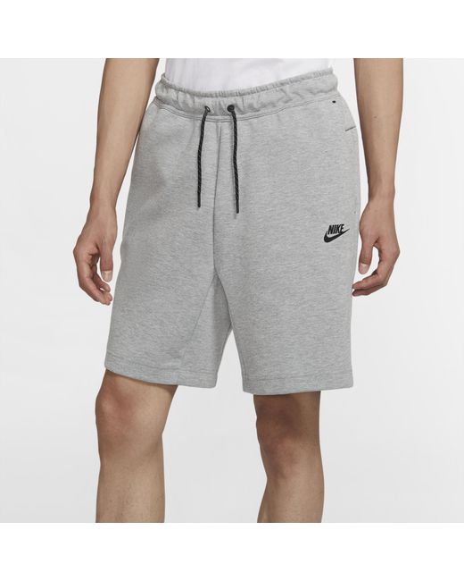 grey tech fleece shorts