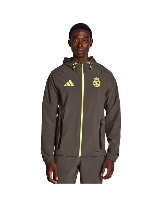 Adidas Brown Real Madrid Track Tops for men