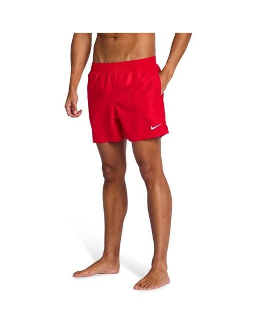 Nike Red 5 Inch Swim Shorts Swimwear for men