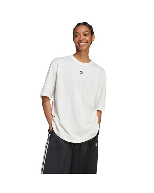 Adidas White Essentials Boyfriend T-Shirt T-Shirts
