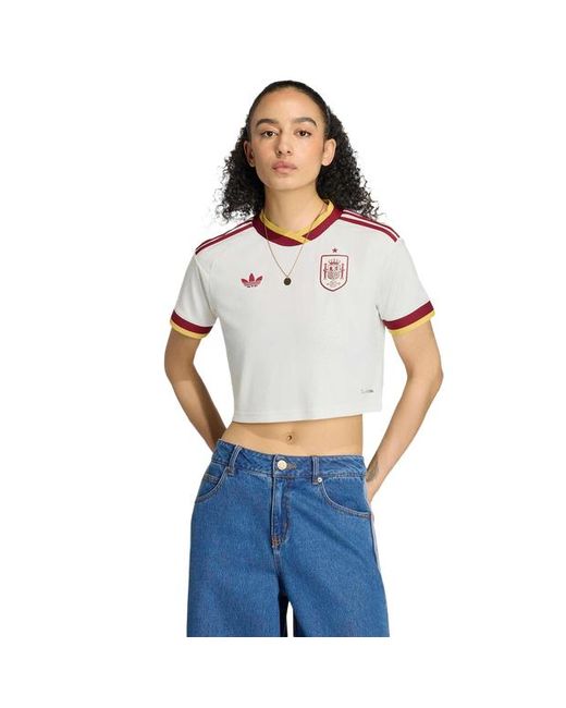 Spain Mujer Jerseys/Replicas Adidas de color White