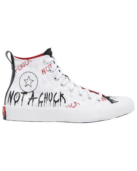 Converse Canvas Not A Chuck Paint Drip Shoes in White/Black/Red