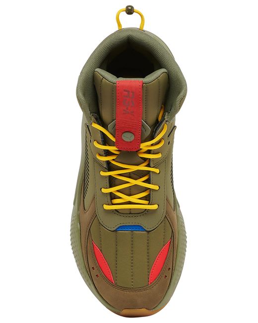 puma rs x black green