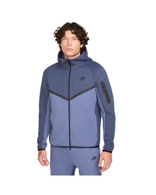 Nike Blue Tech Fleece Hoodies for men
