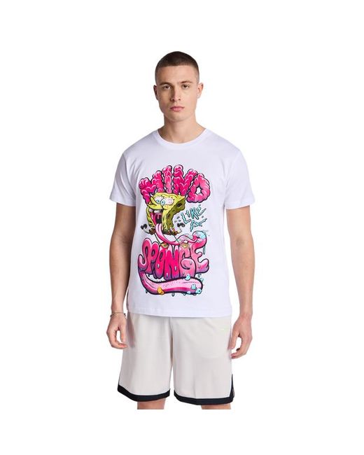 Merchcode Sponge Bob T-Shirts in het White voor heren