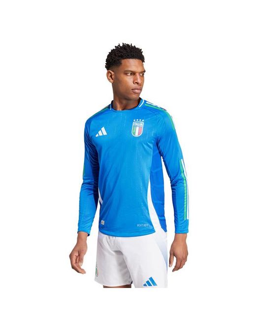 Italy 24 Long Sleeve Home Authentic di Adidas in Blue da Uomo