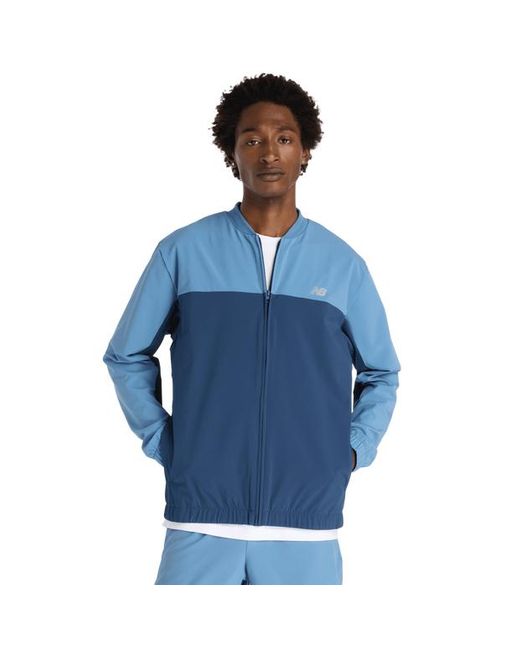 New Balance Blue Stretch Bomber Jacket Jackets for men