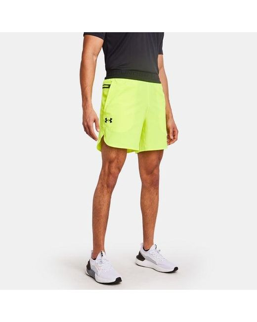 Under Armour Yellow Peak Shorts for men
