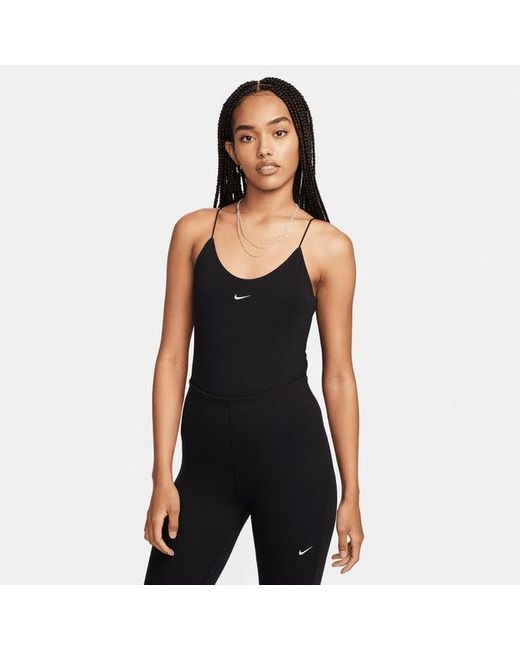 Nike Black Sportswear Chill Knit Tight Cami Bodysuit