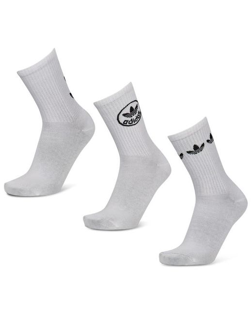 Adidas Mid Cut Crew 3 Pack Sokken in het Metallic