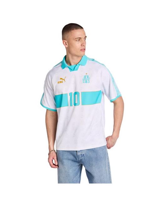 PUMA Blue Olympic Marseille King Retro Jerseys/Replicas for men