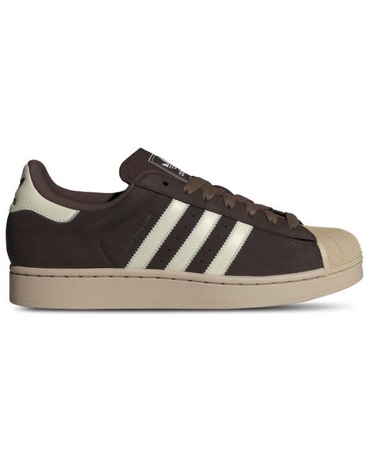 Adidas Brown Superstar Sneakers for men