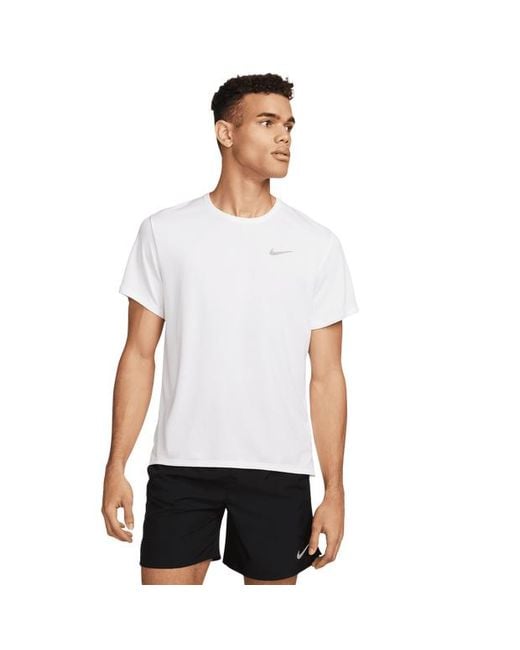 Nike White Miler T-Shirts for men