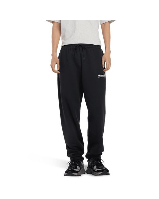 New Balance Black Linear Graphic Pant Pants for men