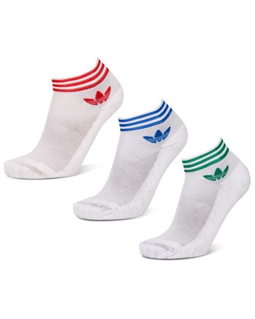Adidas White Perf Quarter L Socks