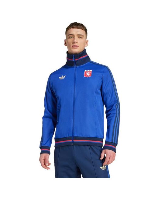 Adidas Blue Olympique Lyonnais Anniversary Track Top Track Tops for men