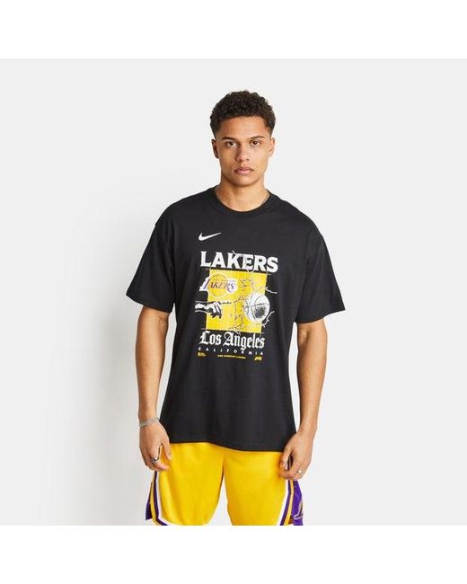 Nike Los Angeles Lakers Courtside Max90 Nba T-shirt in het Black voor heren