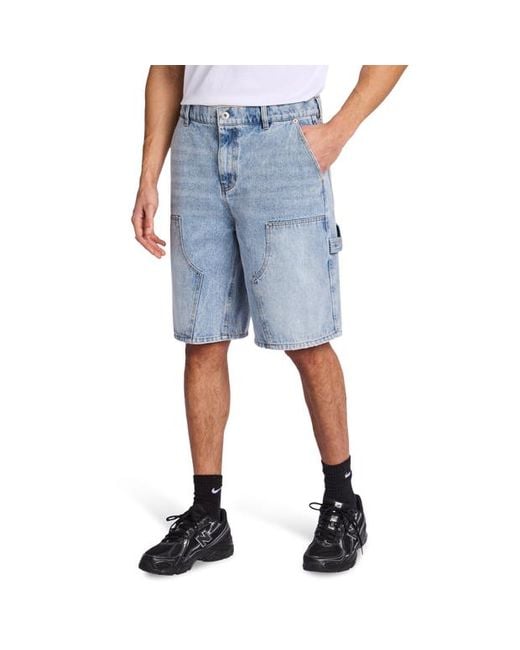 LCKR Blue Salaman Carpenter Jeans Shorts for men